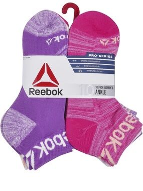 Reebok Women's Ankle Socks - Purple & Pink (2-Pack)